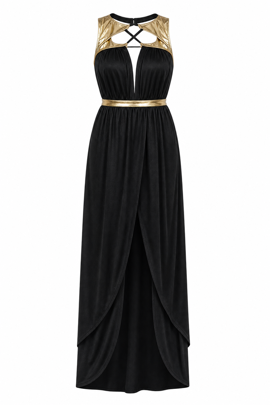 Black Greek-Style Dress for Carnival