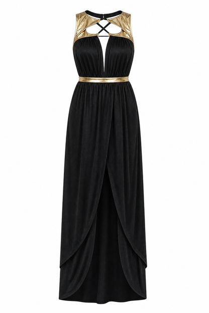 Black Greek-Style Dress for Carnival
