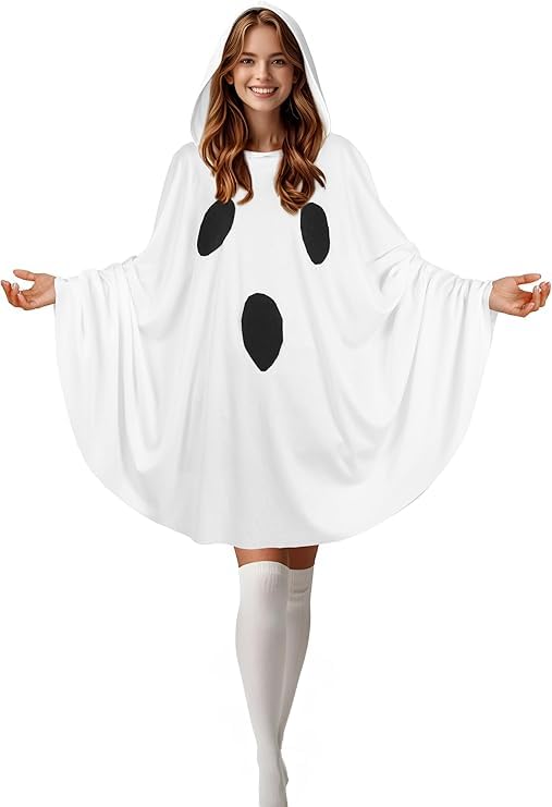 White Hooded Ghost Costume for Halloween