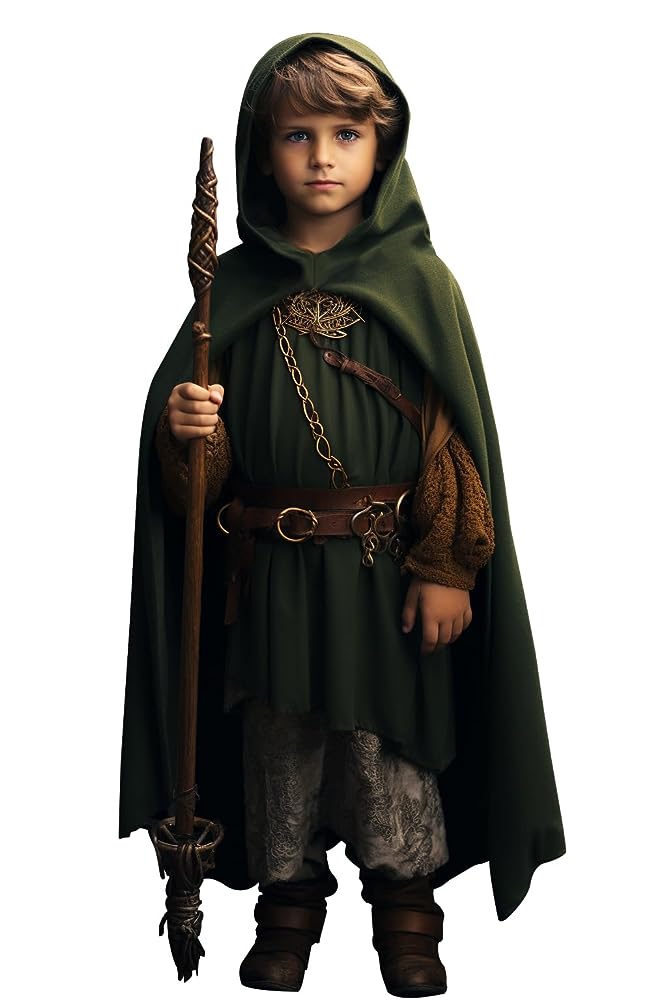 Green Hooded Carnival Cloak XL