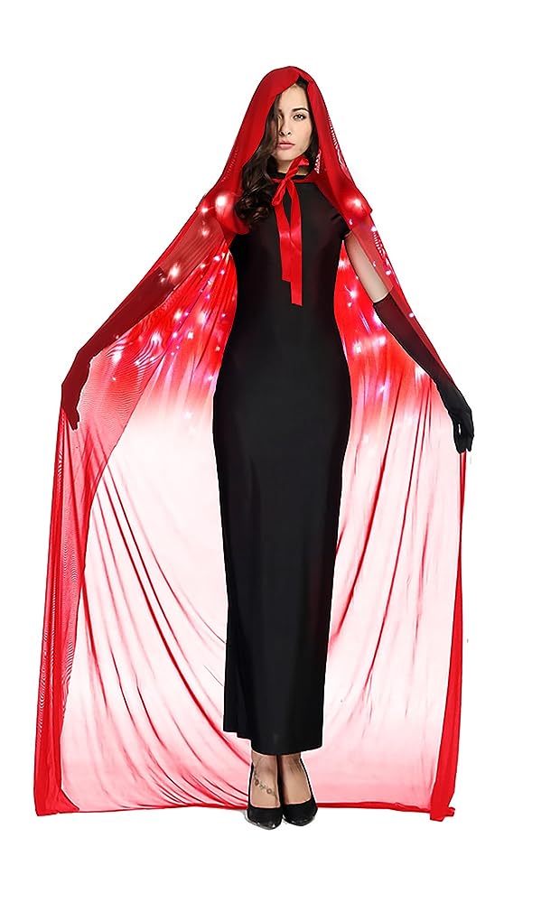 Light-Up Red Hooded Cape