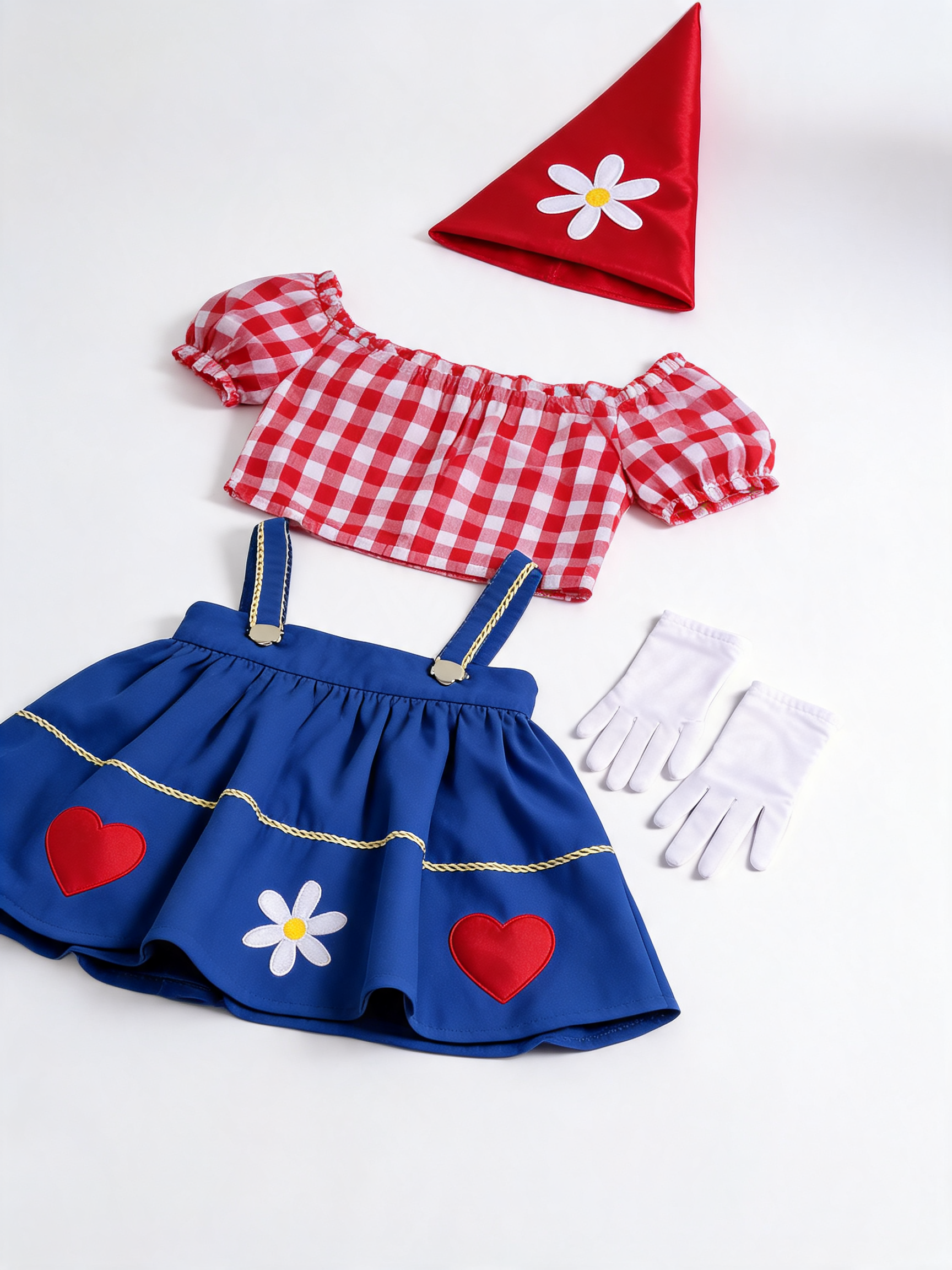 Clown Costume with Hat and Gloves