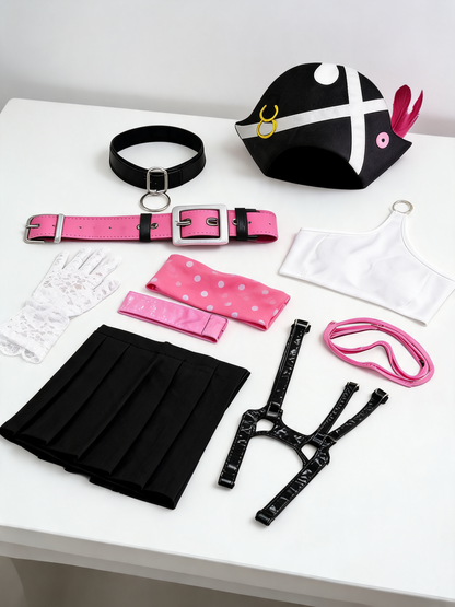 Black cosplay costume set for Halloween