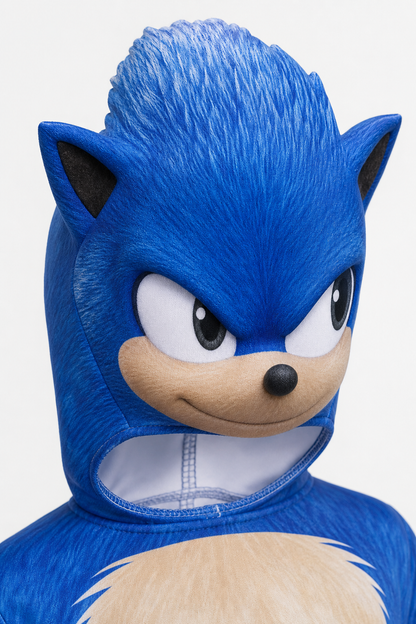 Blue Hedgehog Hooded Halloween Costume