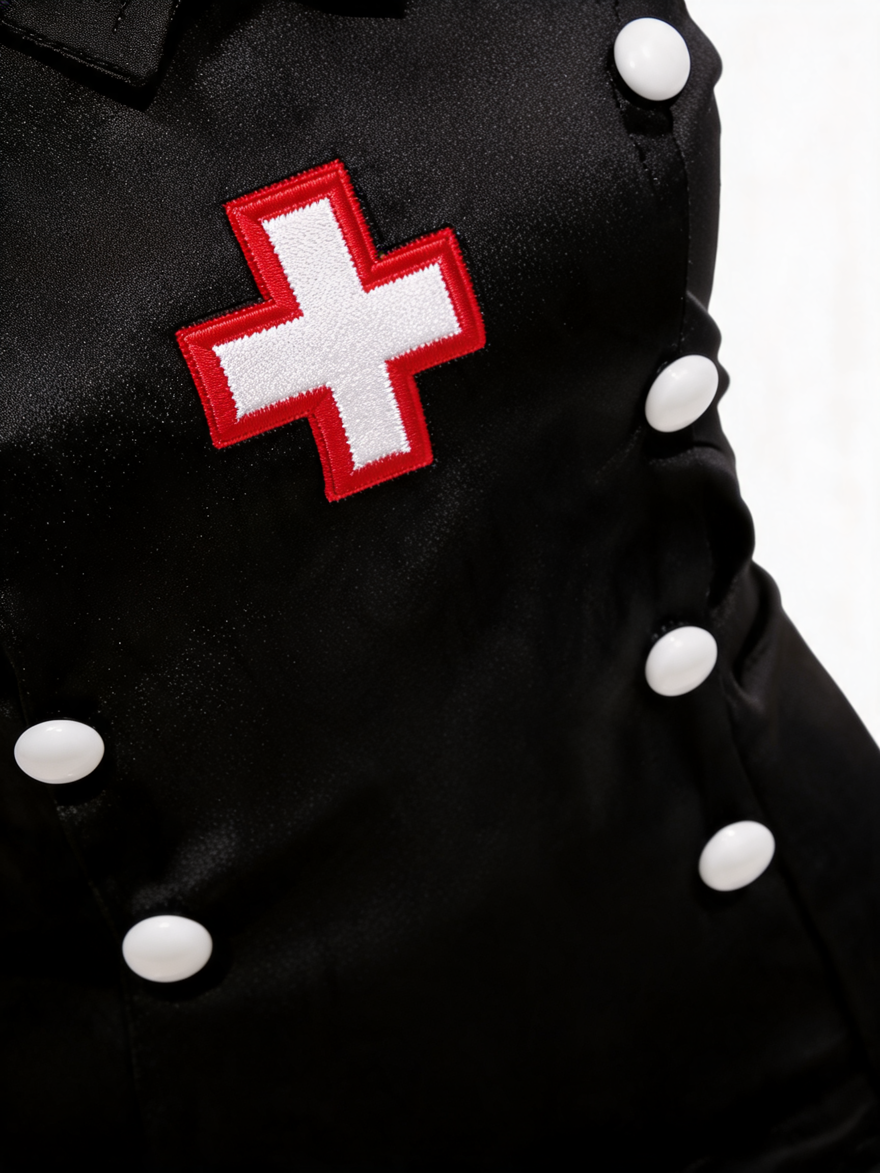 Black Nurse Costume with Cap
