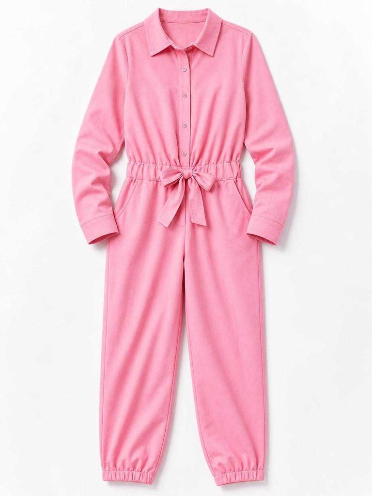 Pink Halloween Carnival Jumpsuit with Belt