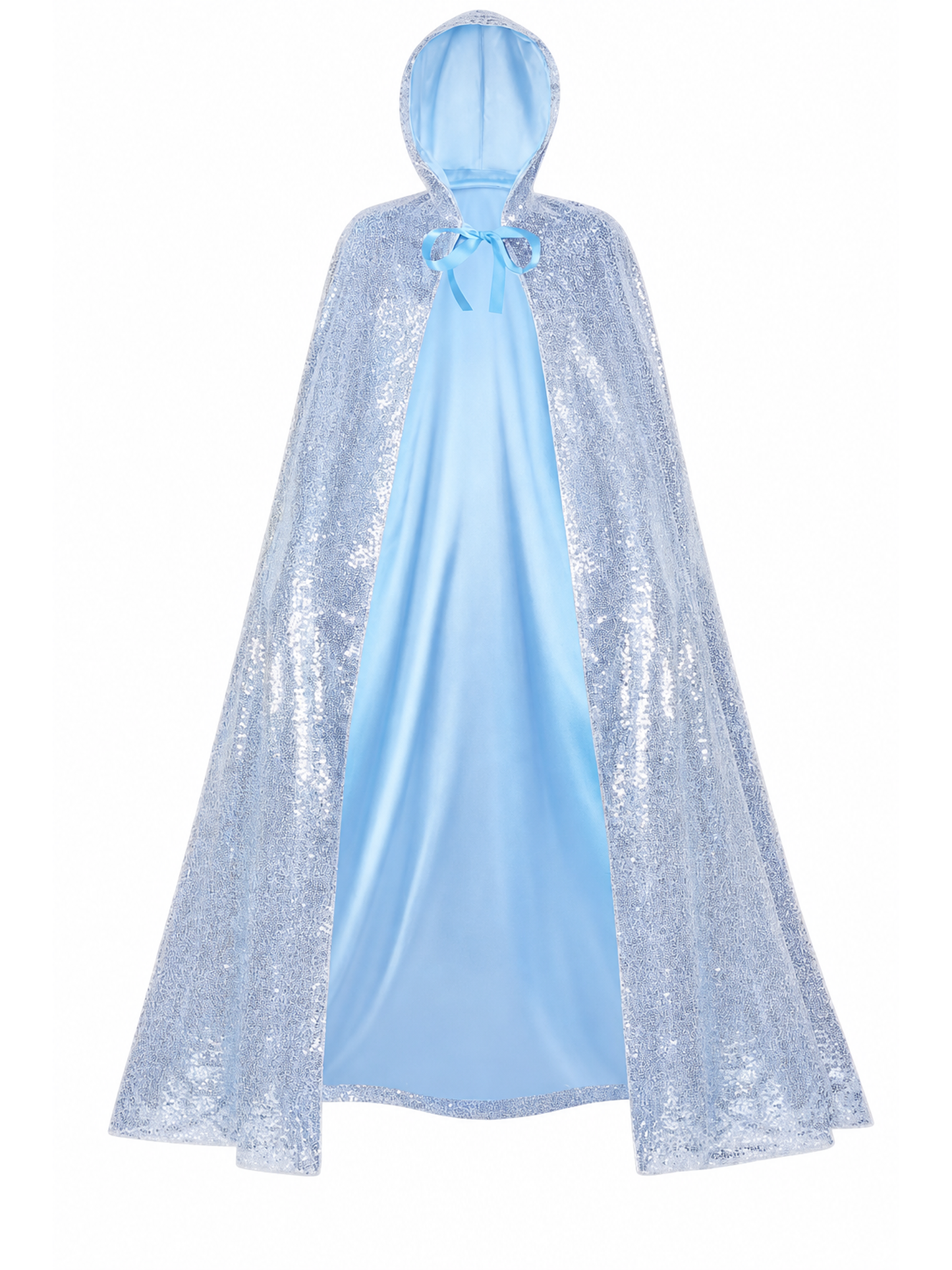 Silver Sparkly Cape for Carnival and Parties