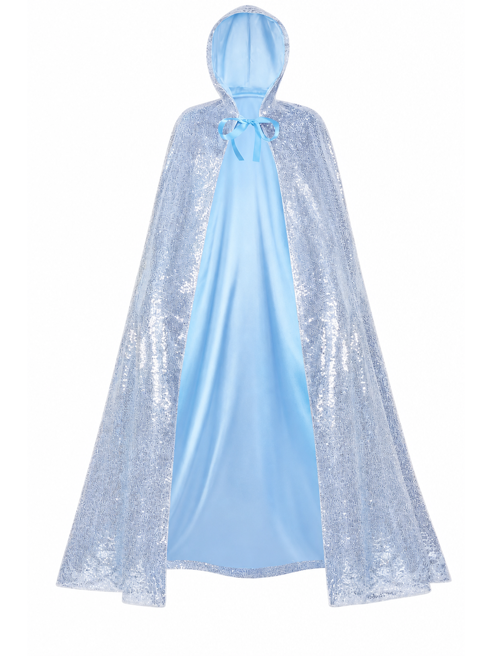 Silver Sparkly Cape for Carnival and Parties
