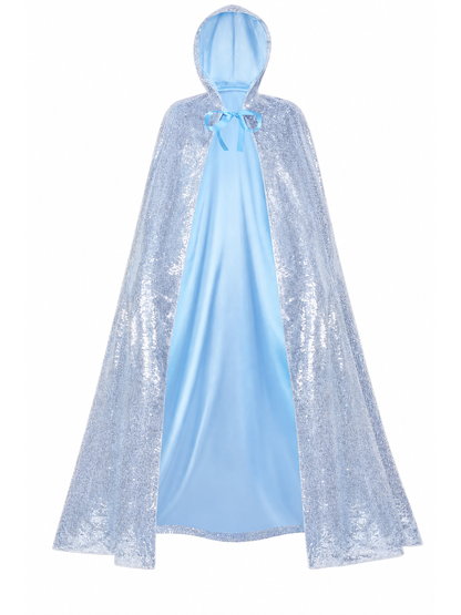 Silver Sparkly Cape for Carnival and Parties
