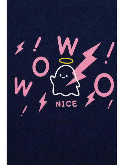 Dark Blue Printed T-Shirt for a Carnival Party