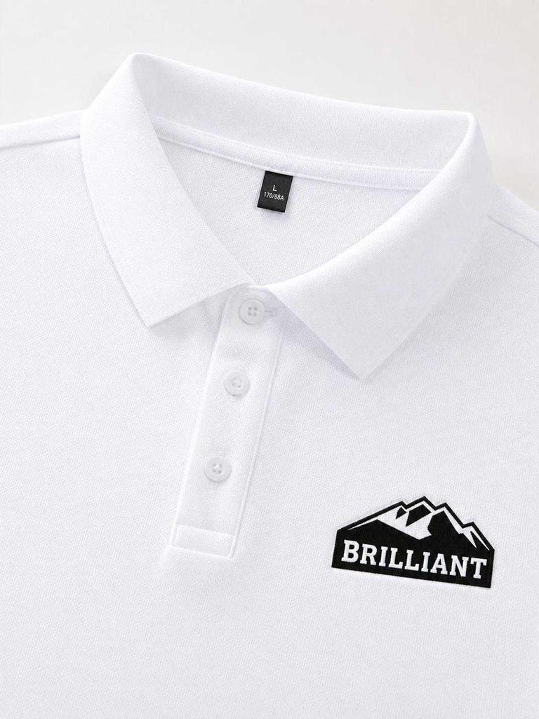 White Short-Sleeve Polo Shirt for Everyday Wear