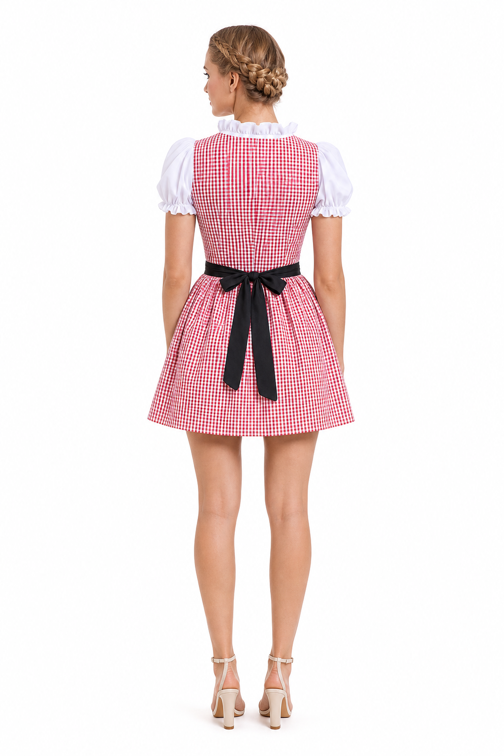 Bavarian Dirndl Costume with Apron for Oktoberfest
