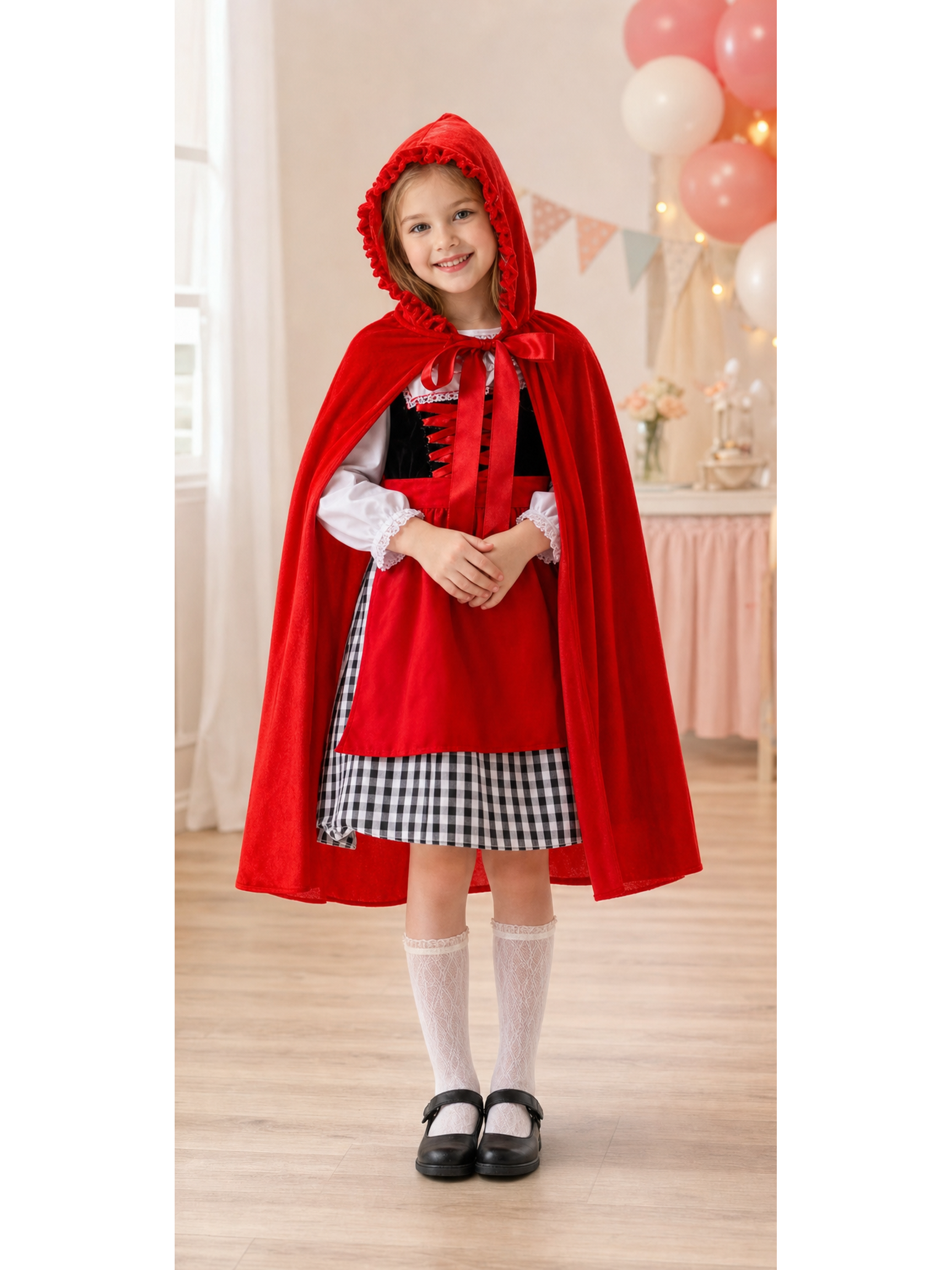 Little Red Riding Hood Halloween Costume with Cape