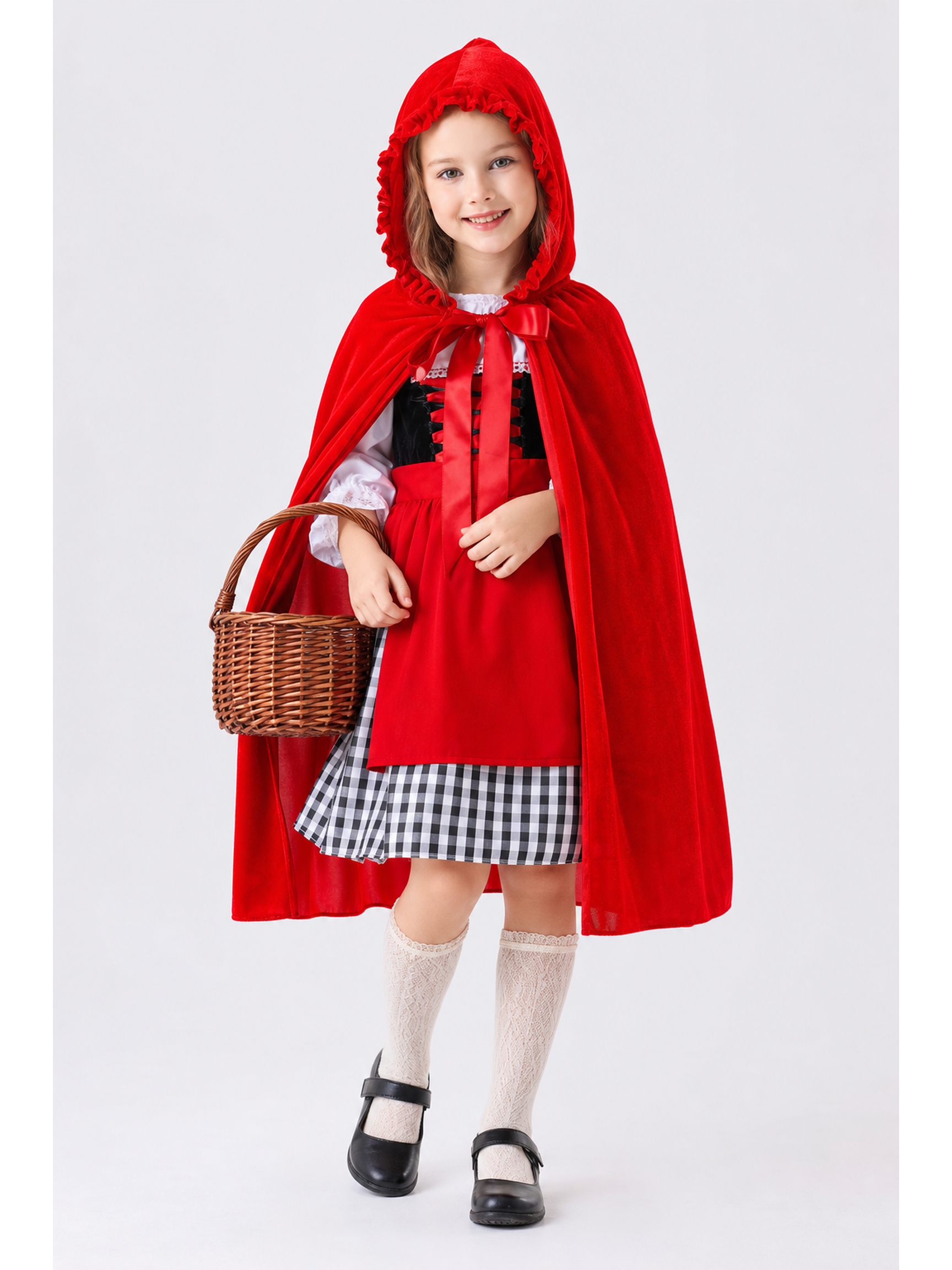 Little Red Riding Hood Halloween Costume with Cape