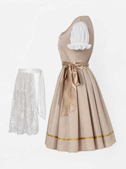 Dirndl Dress with Apron for Halloween and Oktoberfest