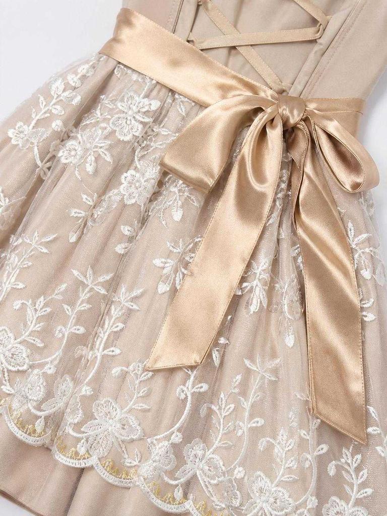 Dirndl Dress with Apron for Halloween and Oktoberfest