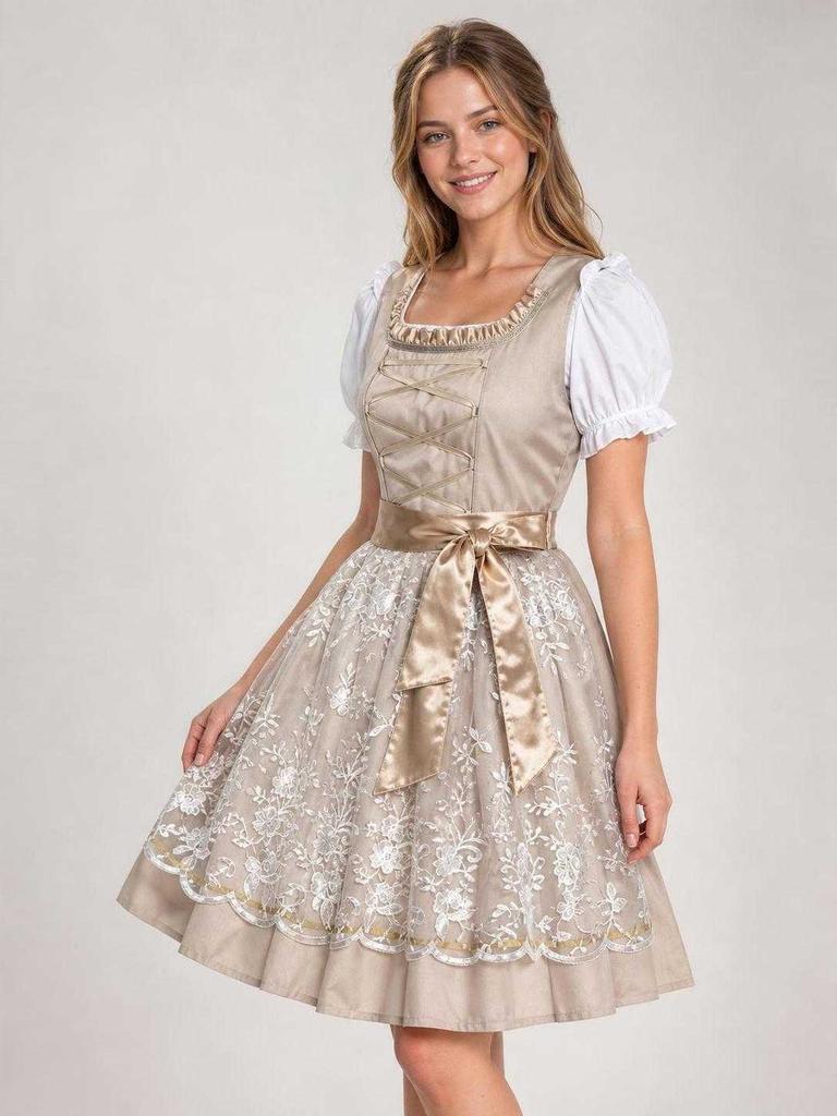 Dirndl Dress with Apron for Halloween and Oktoberfest