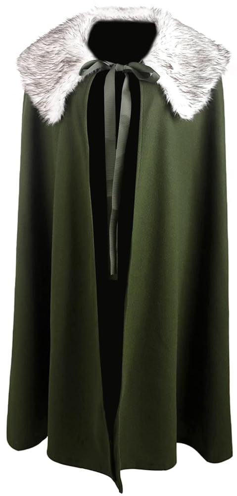 Dark Green Hooded Carnival Cloak