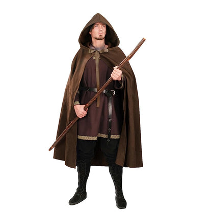 Brown carnival hood with tie