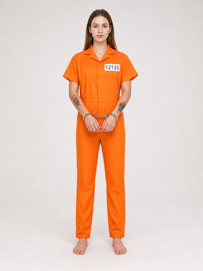 Prisoner Costume, Orange, XS, Accessories