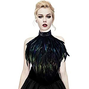 Black halter top with a feather-like texture and no embellishment