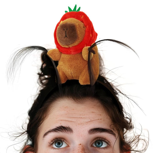 Capybara and Strawberry Carnival Headband