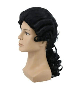 Black Colonial-Style Carnival Wig