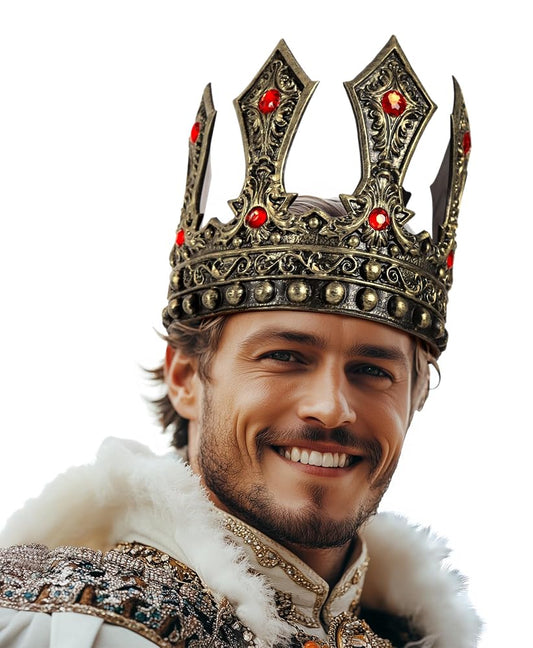 Carnival Crown with Red Rhinestones for Cosplay