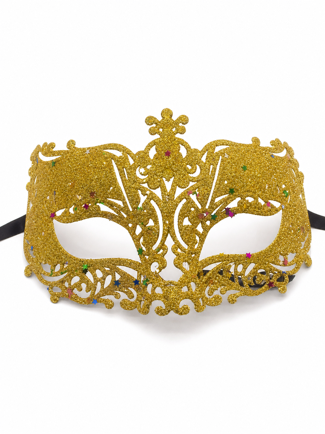 Masquerade Eye Mask with Gold Glitter
