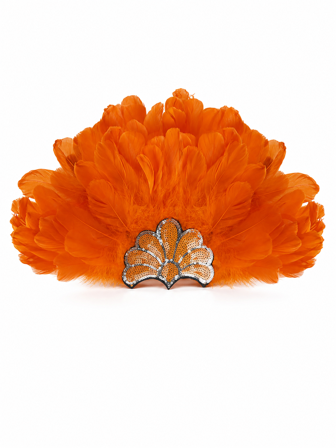 Carnival Headpiece with Orange Feathers