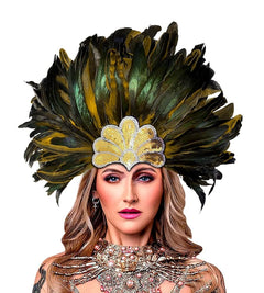 Carnival Feather and Sequin Headpiece