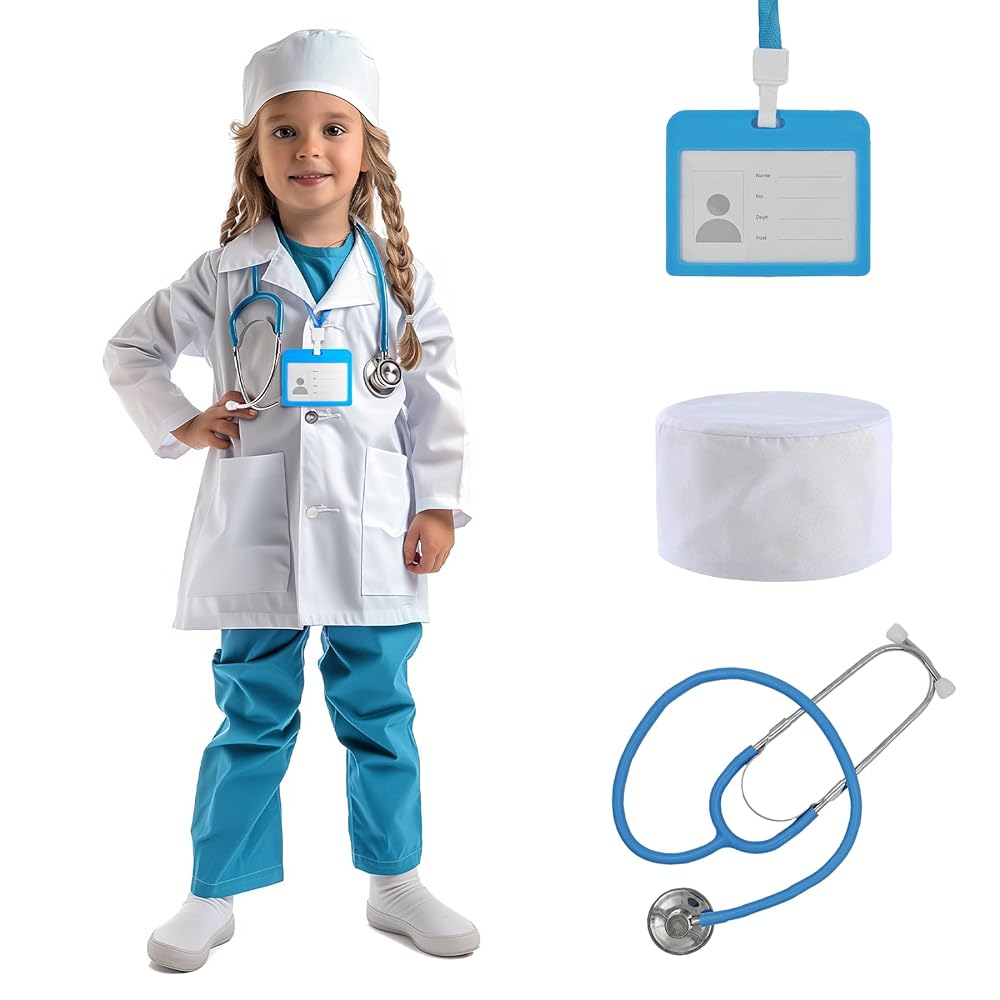 Kids Doctor Costume for Pretend Play, Set