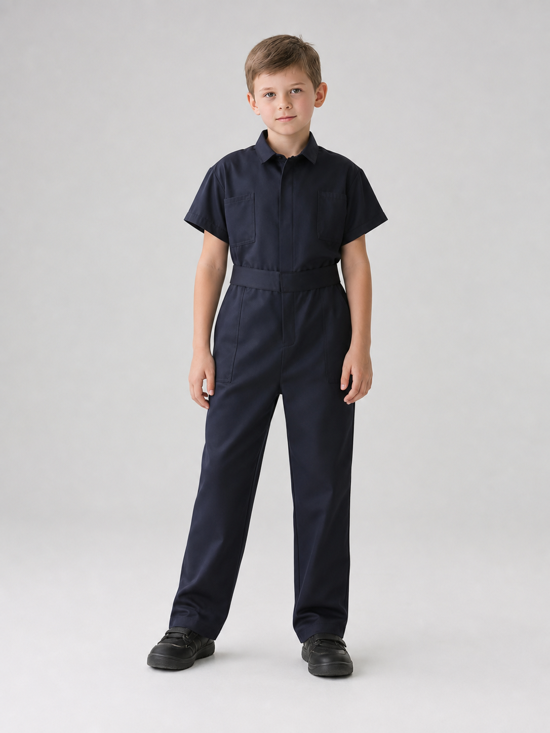 Practical children's short-sleeve jumpsuit