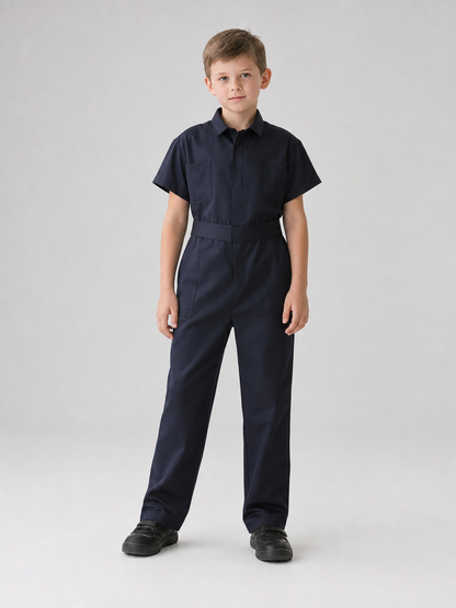 Practical children's short-sleeve jumpsuit