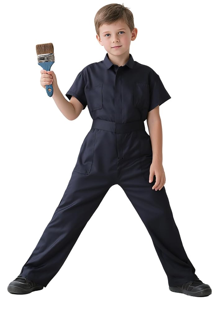 Practical children's short-sleeve jumpsuit