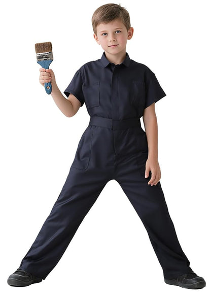 Practical children's short-sleeve jumpsuit