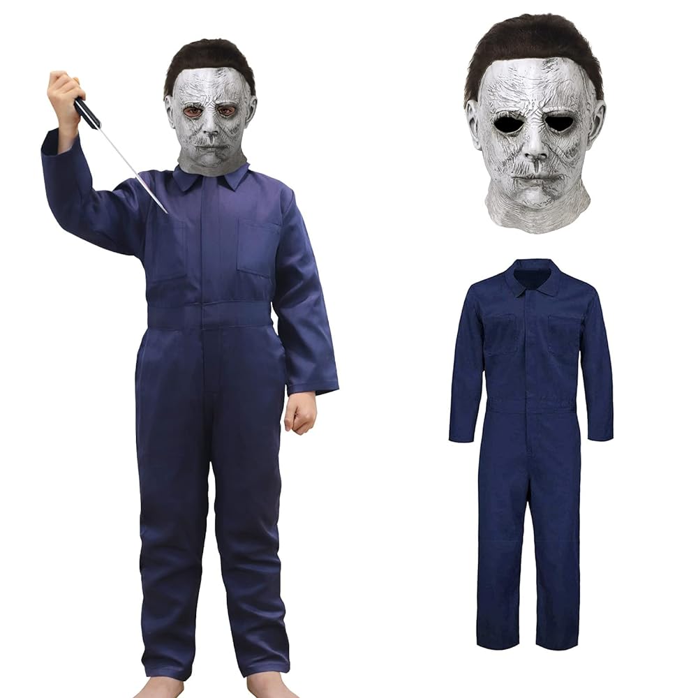 Kids' Horror Costume with Mask and Knife for Halloween