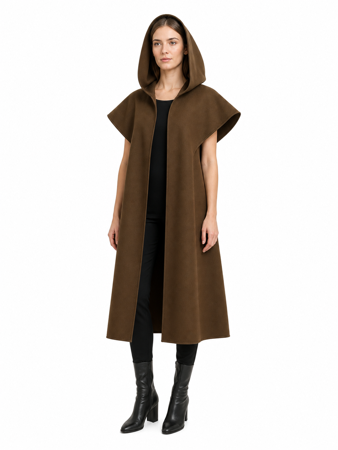 Brown Hooded Costume Cloak