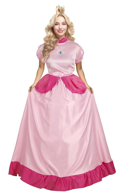 Princess Peach costume dress with crown