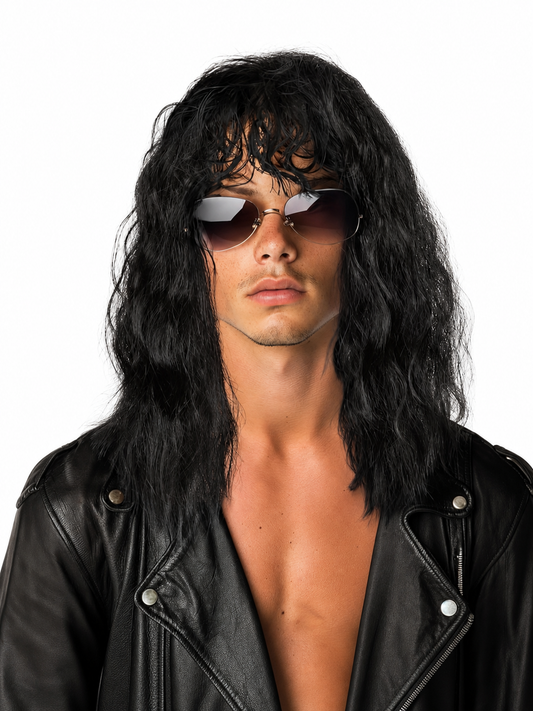 Long Black Punk Wig for Cosplay