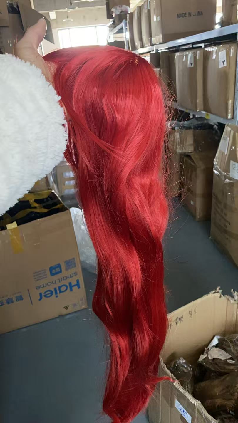 Long Red Carnival Cosplay Wig