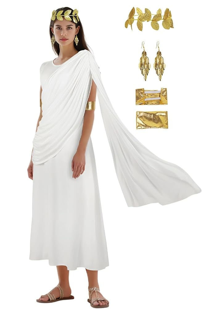 Greek-Style Costume Dress with Accessories
