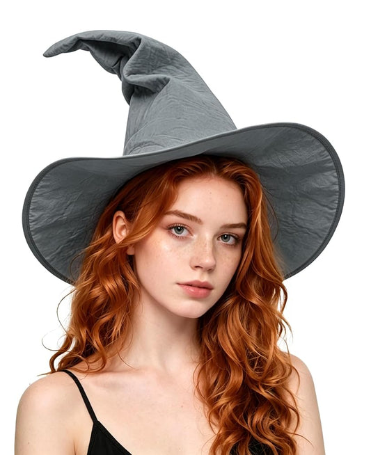 Dark Gray Carnival Witch Hat for Halloween