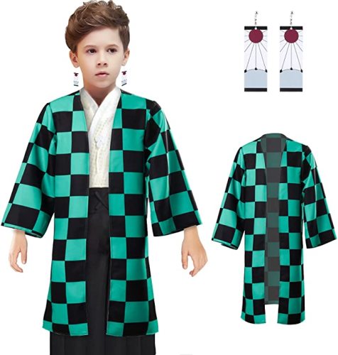 Anime Plaid Long-Sleeve Jacket