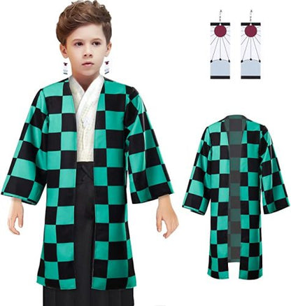 Anime Plaid Long-Sleeve Jacket
