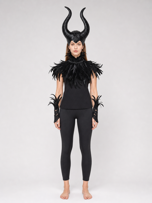 Horn, Feather, and Gloves Set