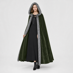 Olive Hooded Costume Cloak