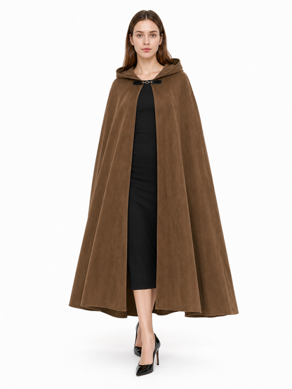 Brown Hooded Costume Cloak