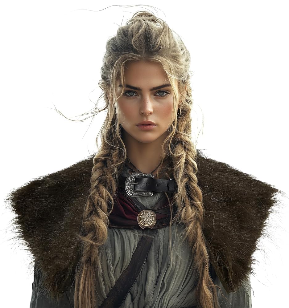 Brown Viking Scarf for Cosplay and Photo Shoots