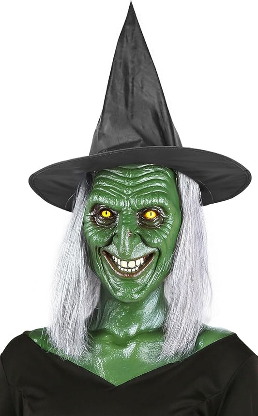 Witch Mask with Wig and Hat for Halloween